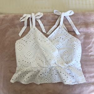 Express eyelet crop tank